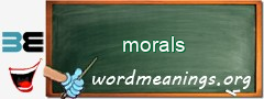 WordMeaning blackboard for morals